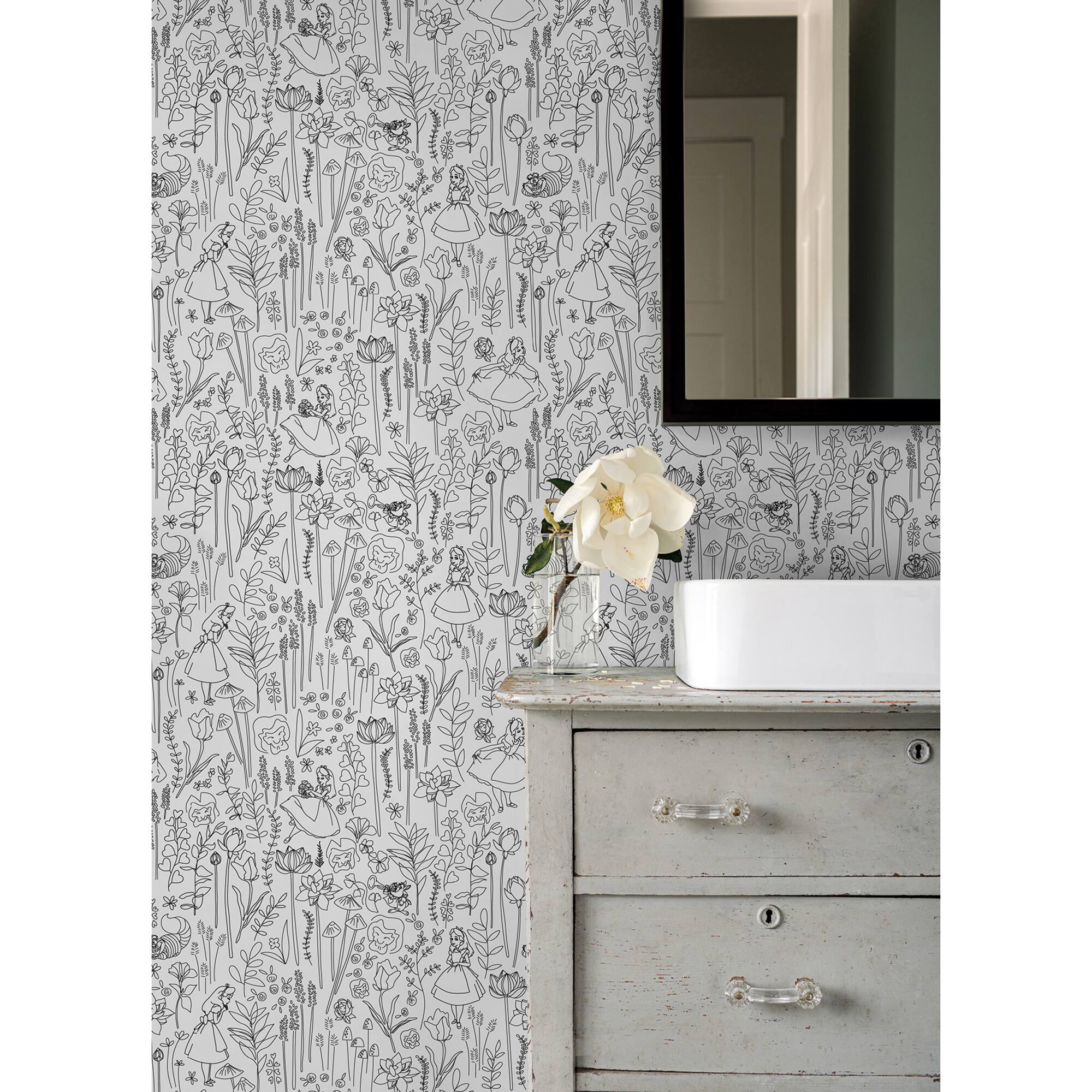 RoomMates Disney Alice in Wonderland Garden Peel & Stick Wallpaper